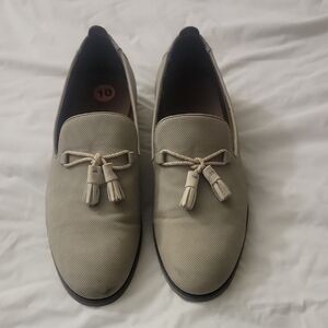 Men's Cream Loafers with Tassels